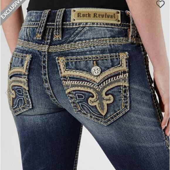 Rock Revival Ankle Skinny Braylee Jeans 24 - Picture 1 of 13